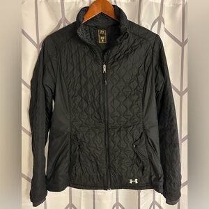 Under Armour Black Quilted Jacket with Patterned Lining